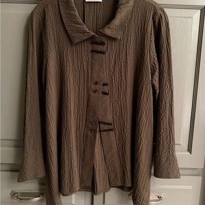 Habitat Crinkle Texture Button Down Shirt in Brown